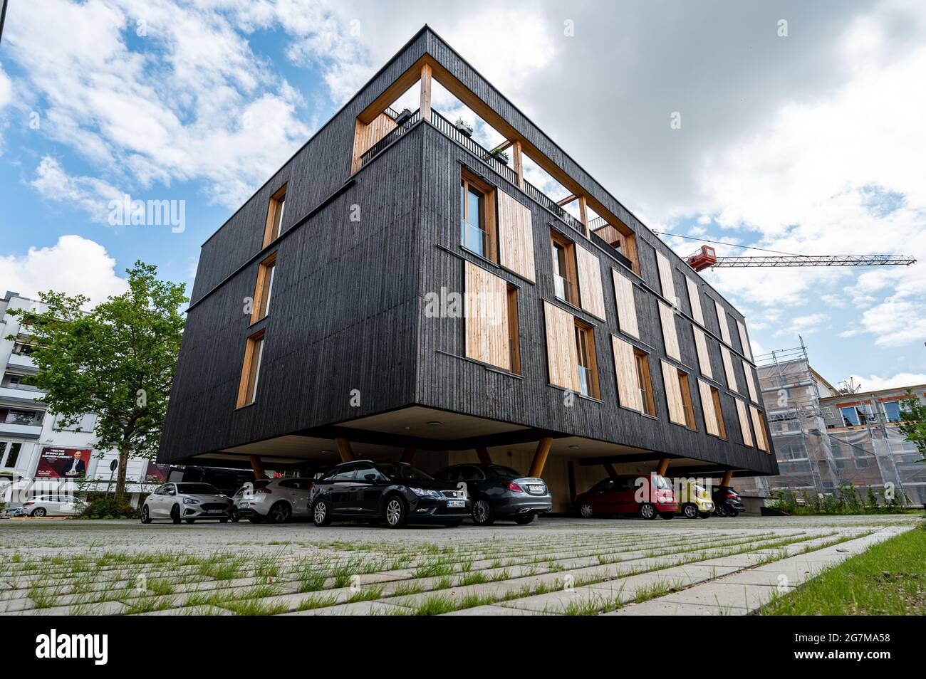 Regensburg, Germany. 14th July, 2021. The residential building of the