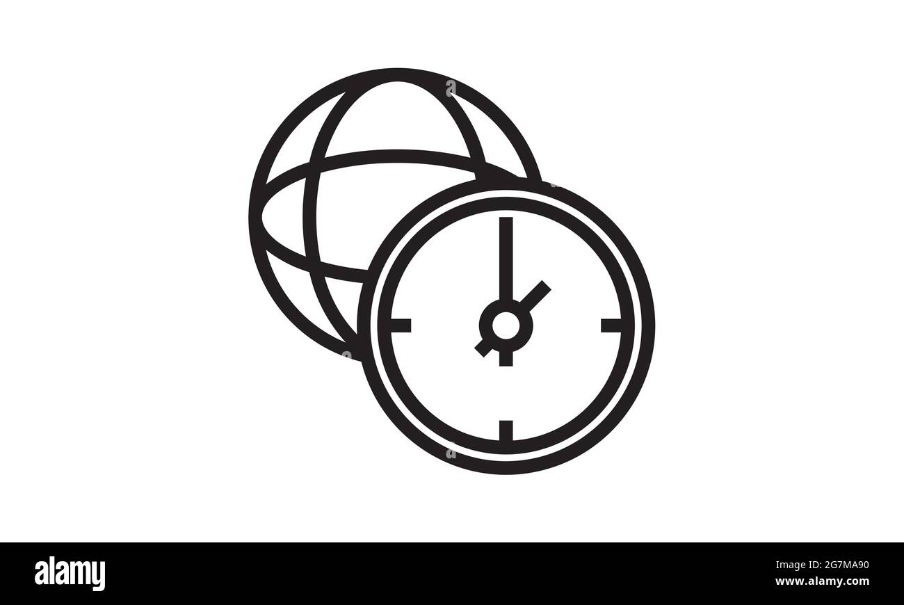 World clock icon. Vector illustration decorative design Stock Vector