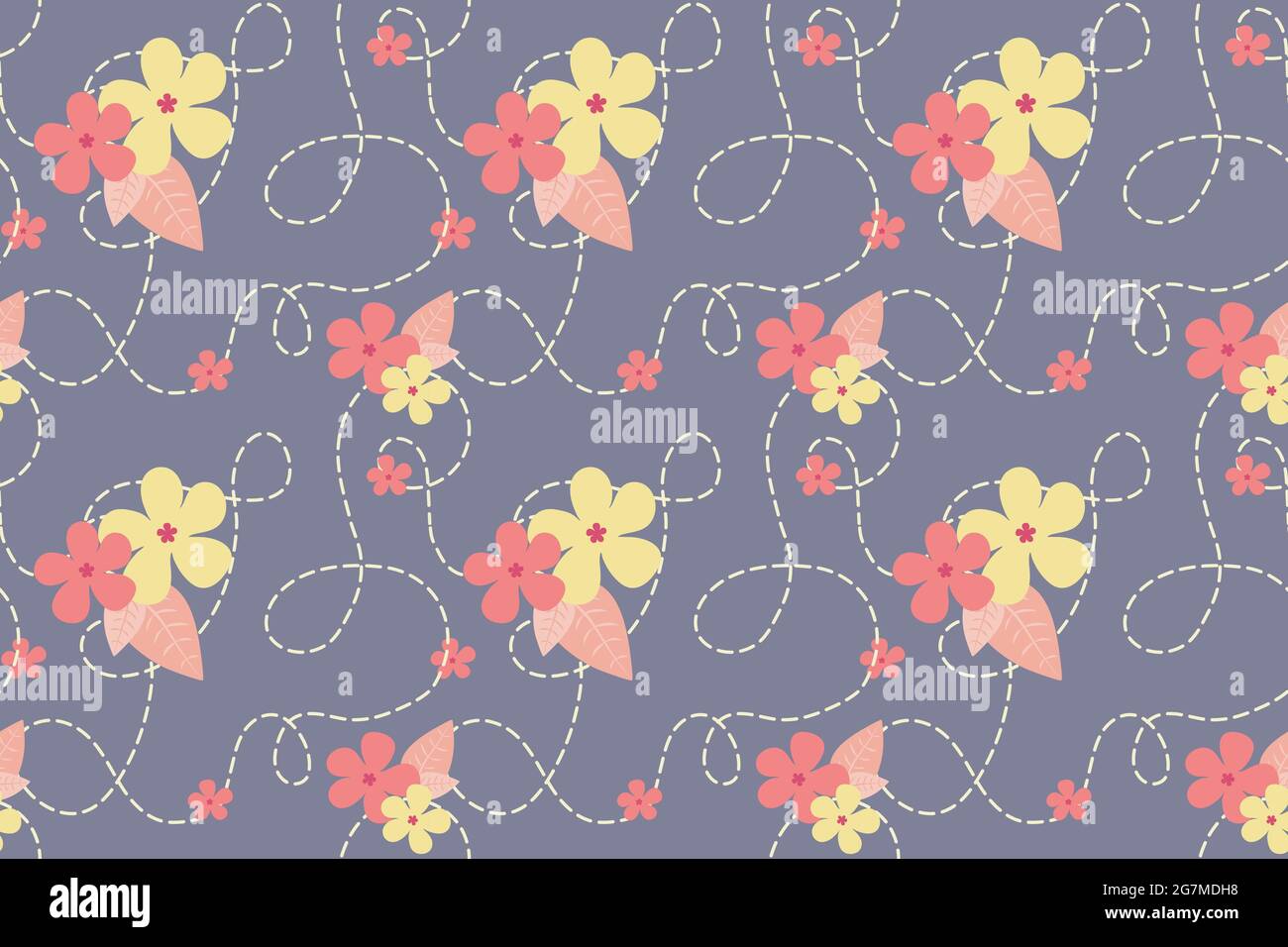 Nice Pastel floral pattern on the dark backdrop Stock Vector Image