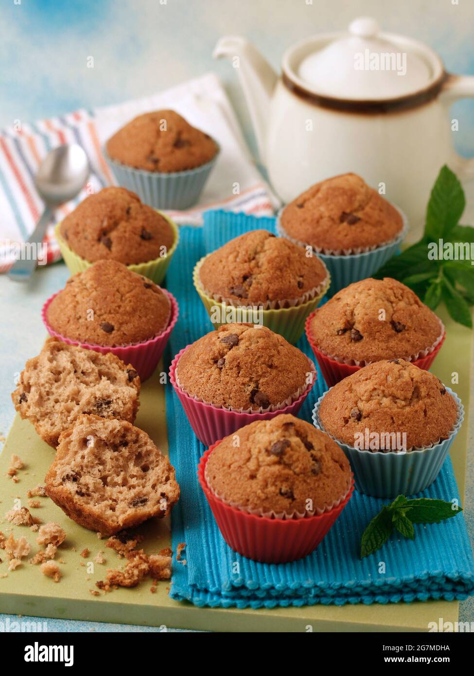 Still life chocolate muffins hi-res stock photography and images - Alamy