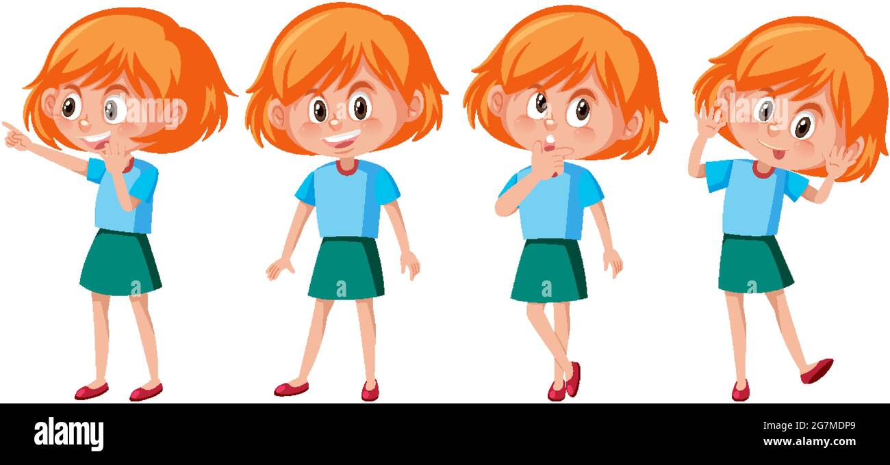 Cartoon Character Girl With Sweater Set With Different Postures Attitudes  And Poses Always In Positive Attitude Doing Different Activities In Vector  Vector Illustrations Stock Illustration - Download Image Now - iStock