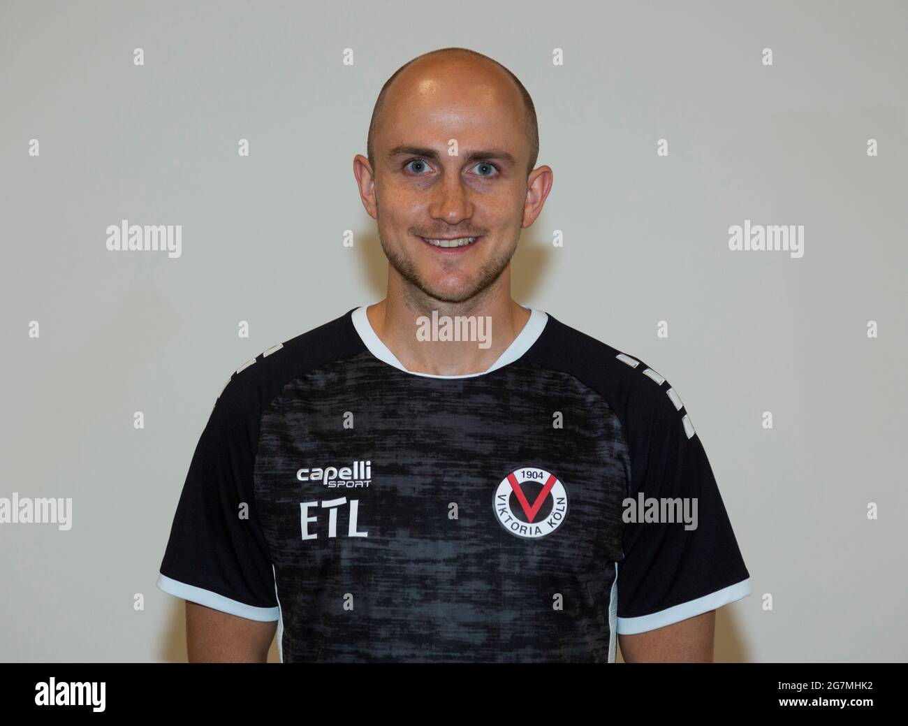 football, 3. Liga, 2021/2022, FC Viktoria Koeln, Sportpark Hoehenberg, team presentation to the new game season, press photo shooting, team manager Patrick Elert Stock Photo