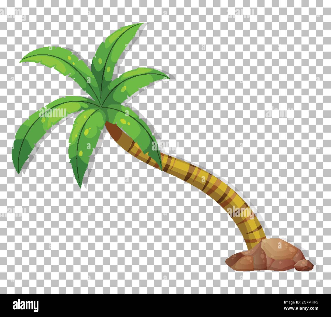 Palm tree on transparent background illustration Stock Vector Image ...