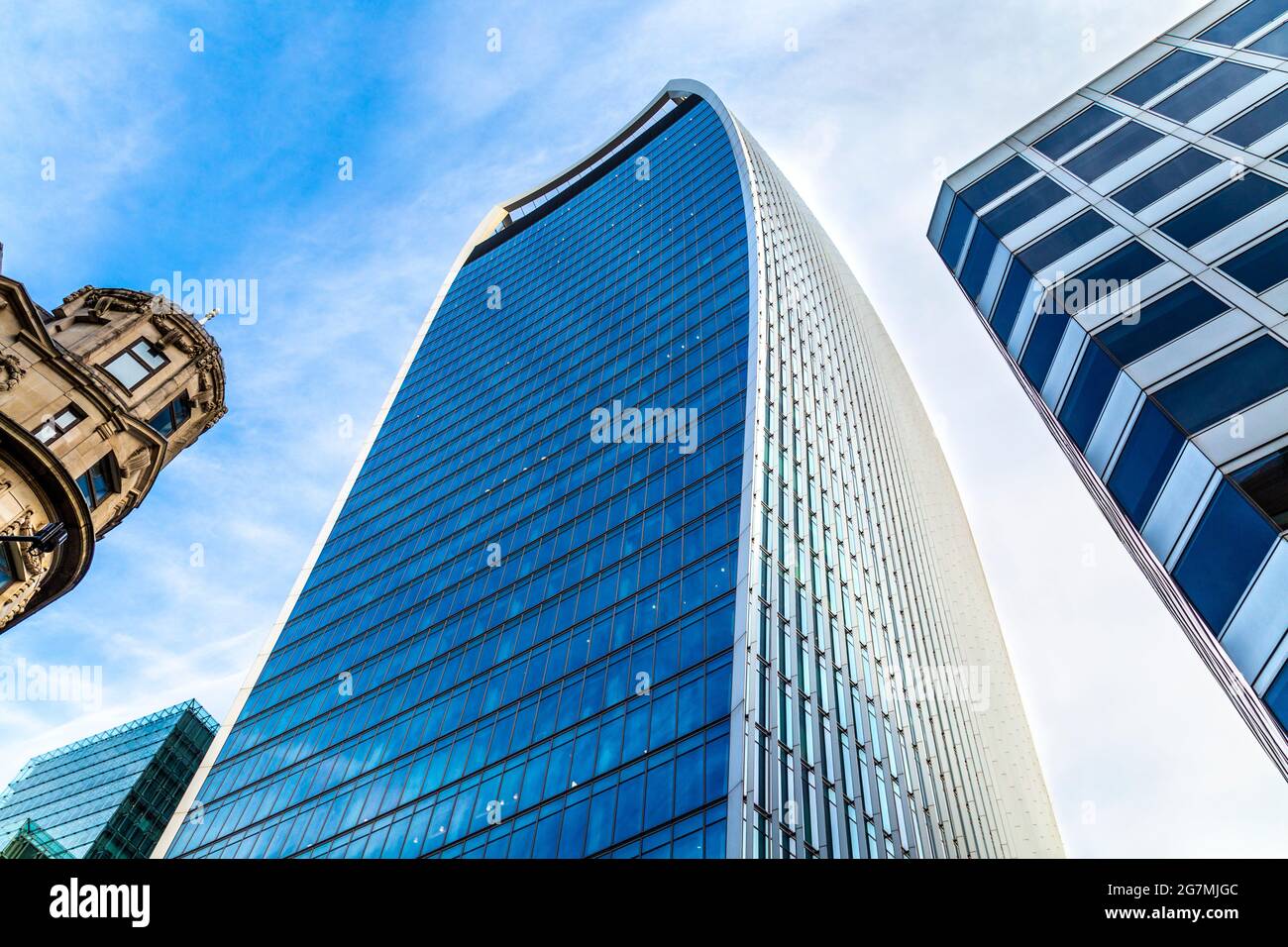 Exterior of the Walkie Talkie building (20 Fenchurch Street) in the City fo London, UK Stock Photo
