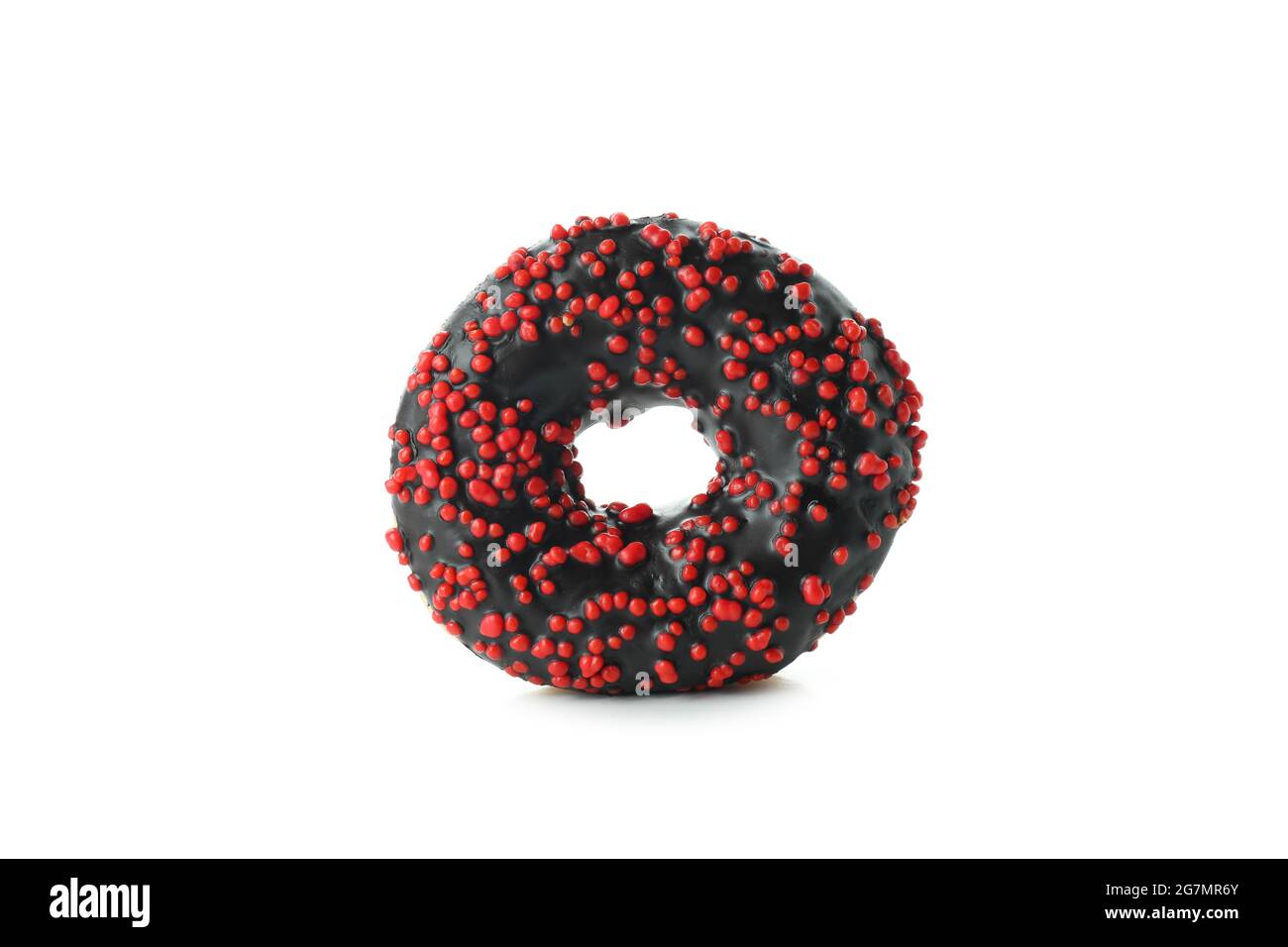 Donut with sprinkles isolated on white background Stock Photo - Alamy