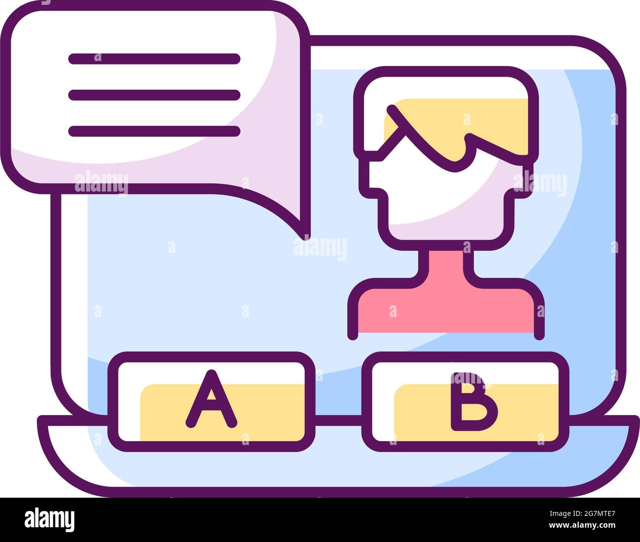 Visual novel RGB color icon Stock Vector Image & Art - Alamy