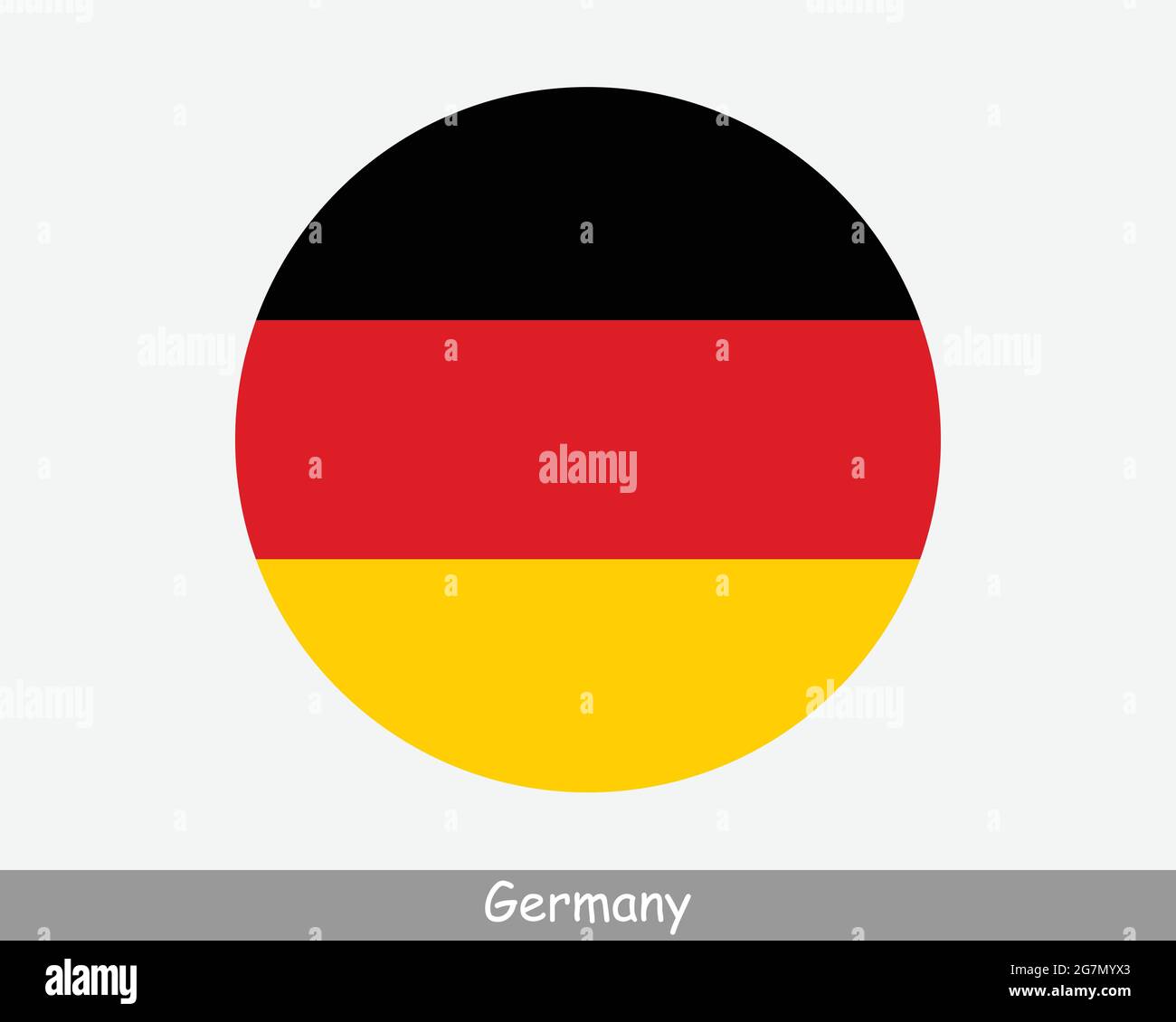 Germany Round Circle Flag. German Circular Button Banner Icon. Deutschland EPS Vector Stock Vector