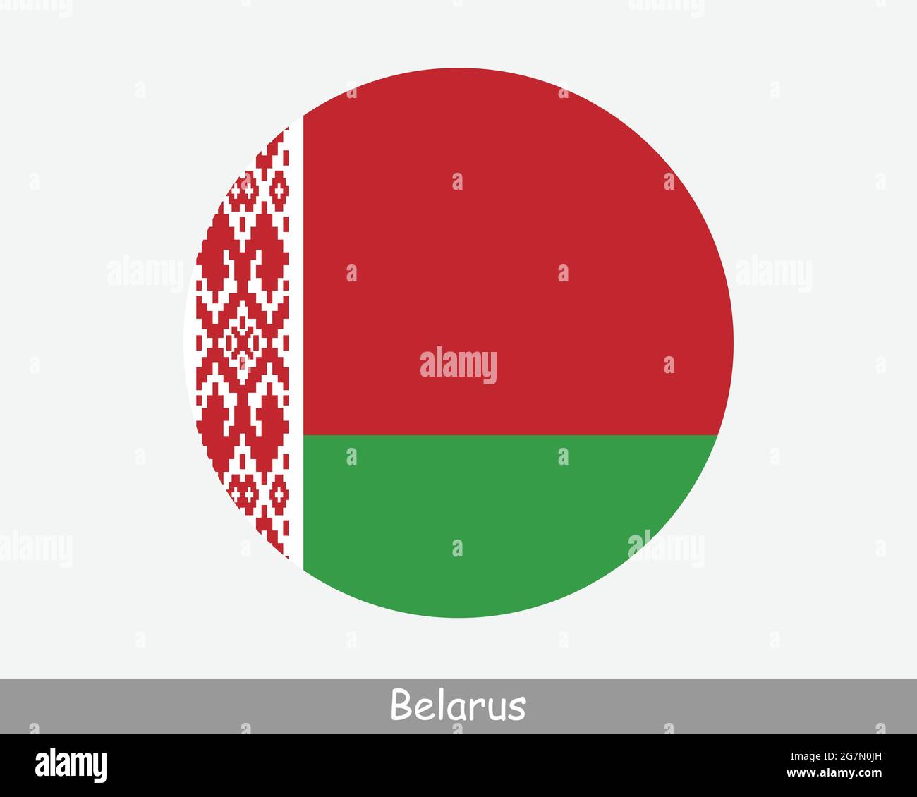Belarus Round Circle Flag. Belarusian Circular Button Banner Icon. EPS ...