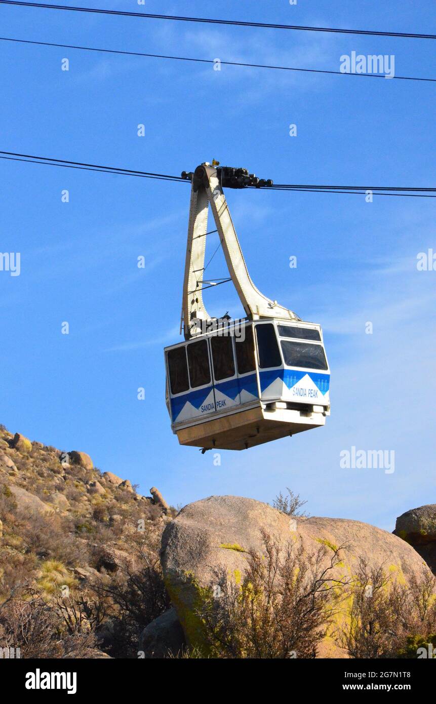 Sandia Peak Tramway in Albuquerque, New Mexico Stock Photo