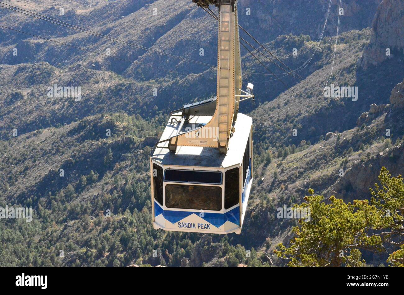 Sandia Peak Tramway in Albuquerque, New Mexico Stock Photo