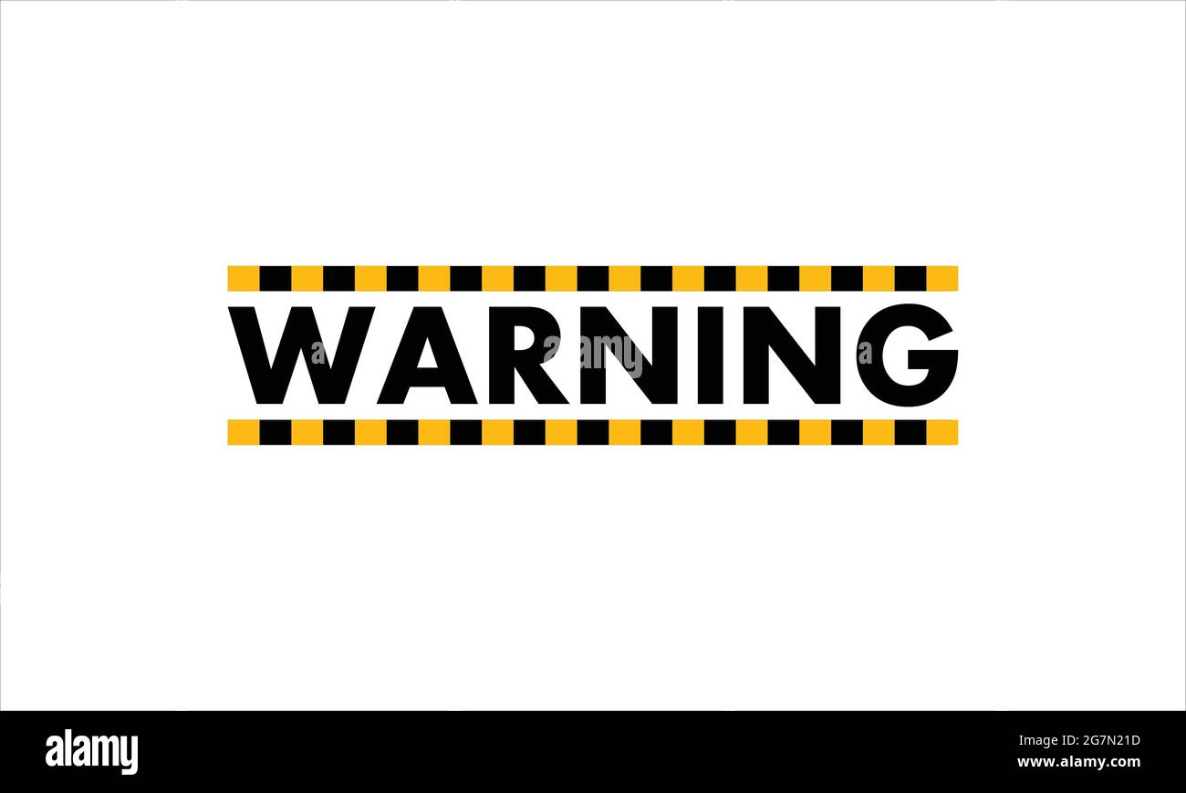Yellow Warning Tape icon logo design illustration vector template Stock