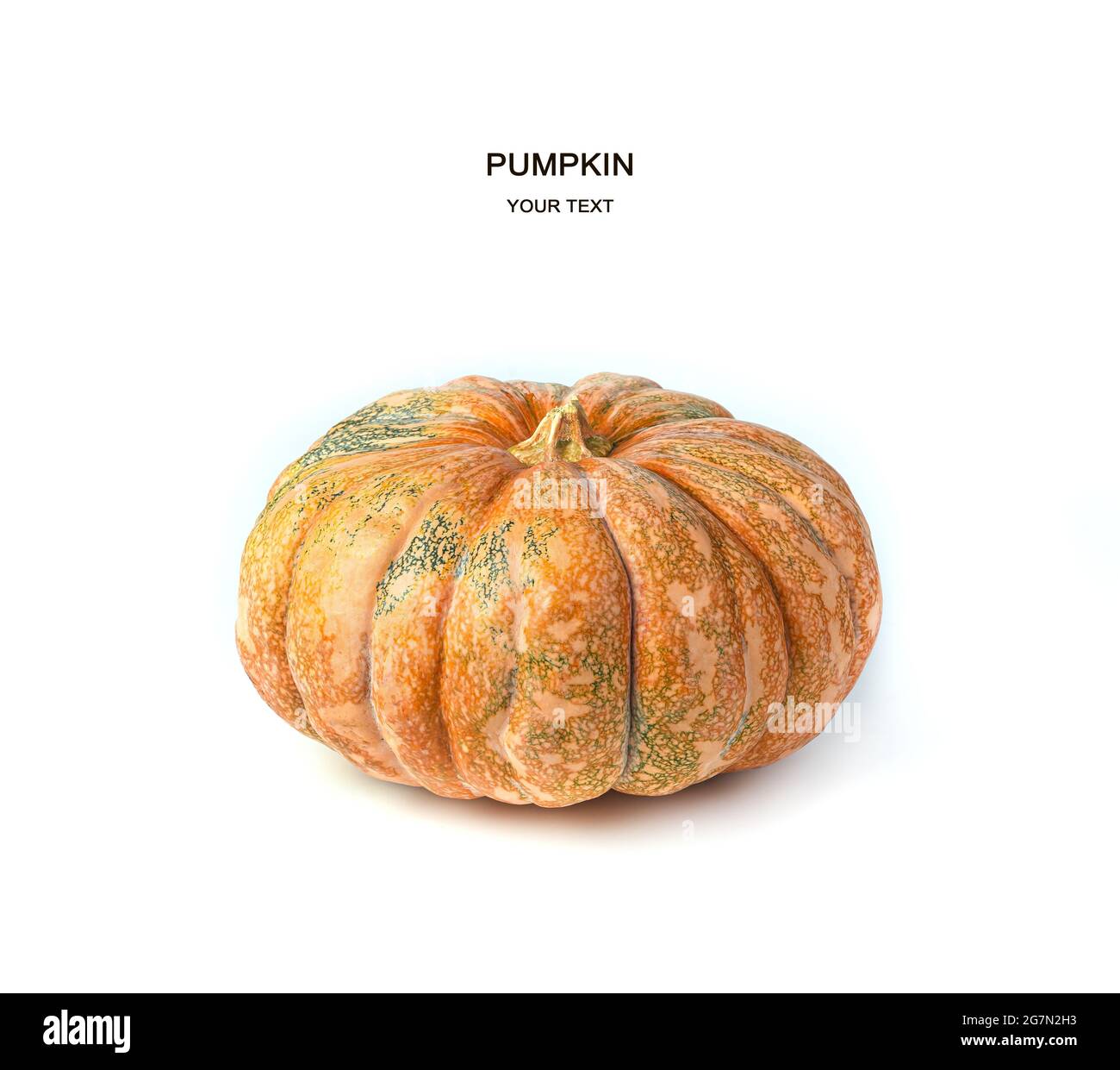 Ripe pumpkin isolated on a white background. Stock Photo