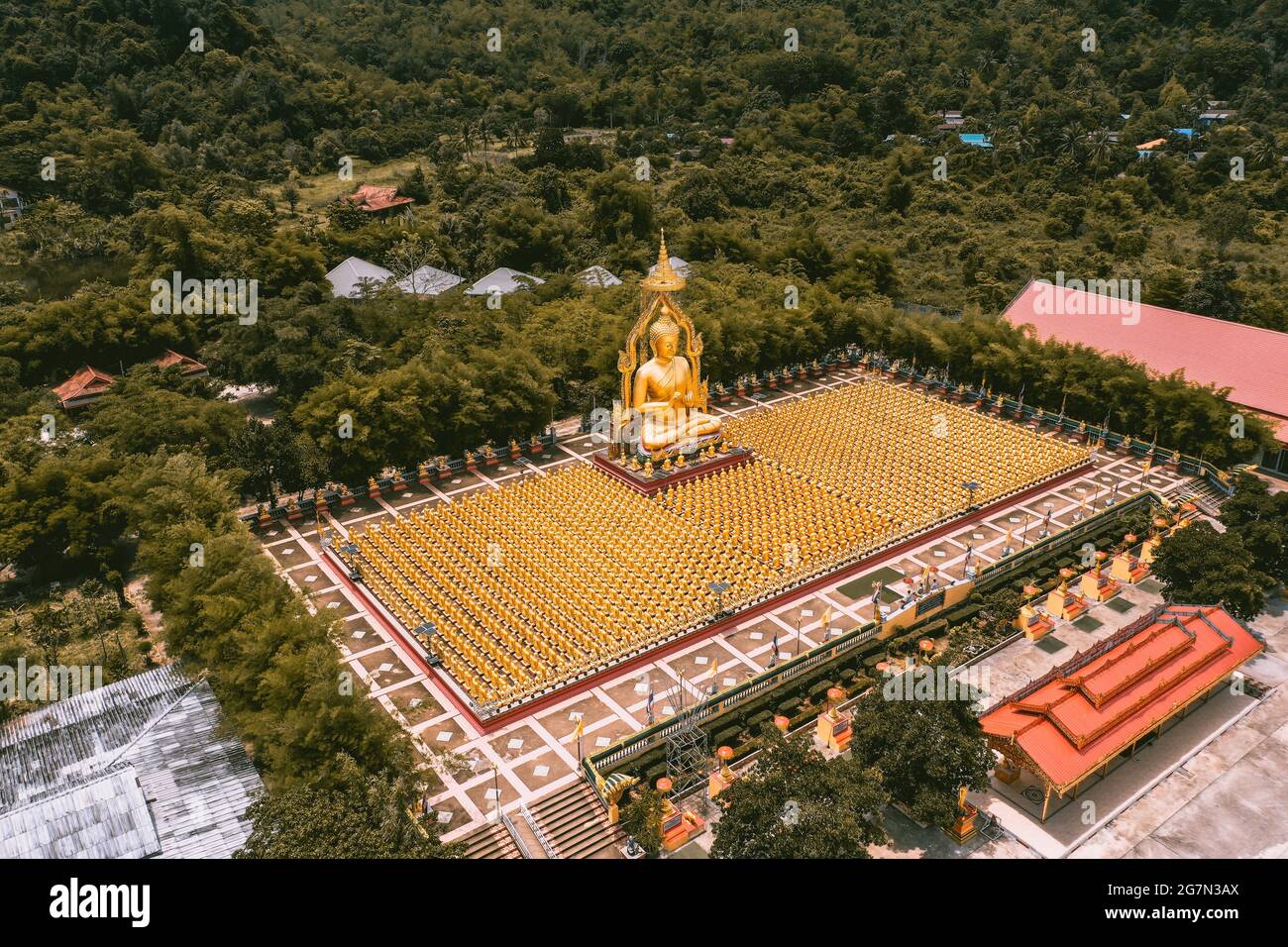 Phuttha Utthayan Makha Bucha Anusorn, Buddhism Memorial Park in Nakhon Nayok, Thailand, south east asia Stock Photo