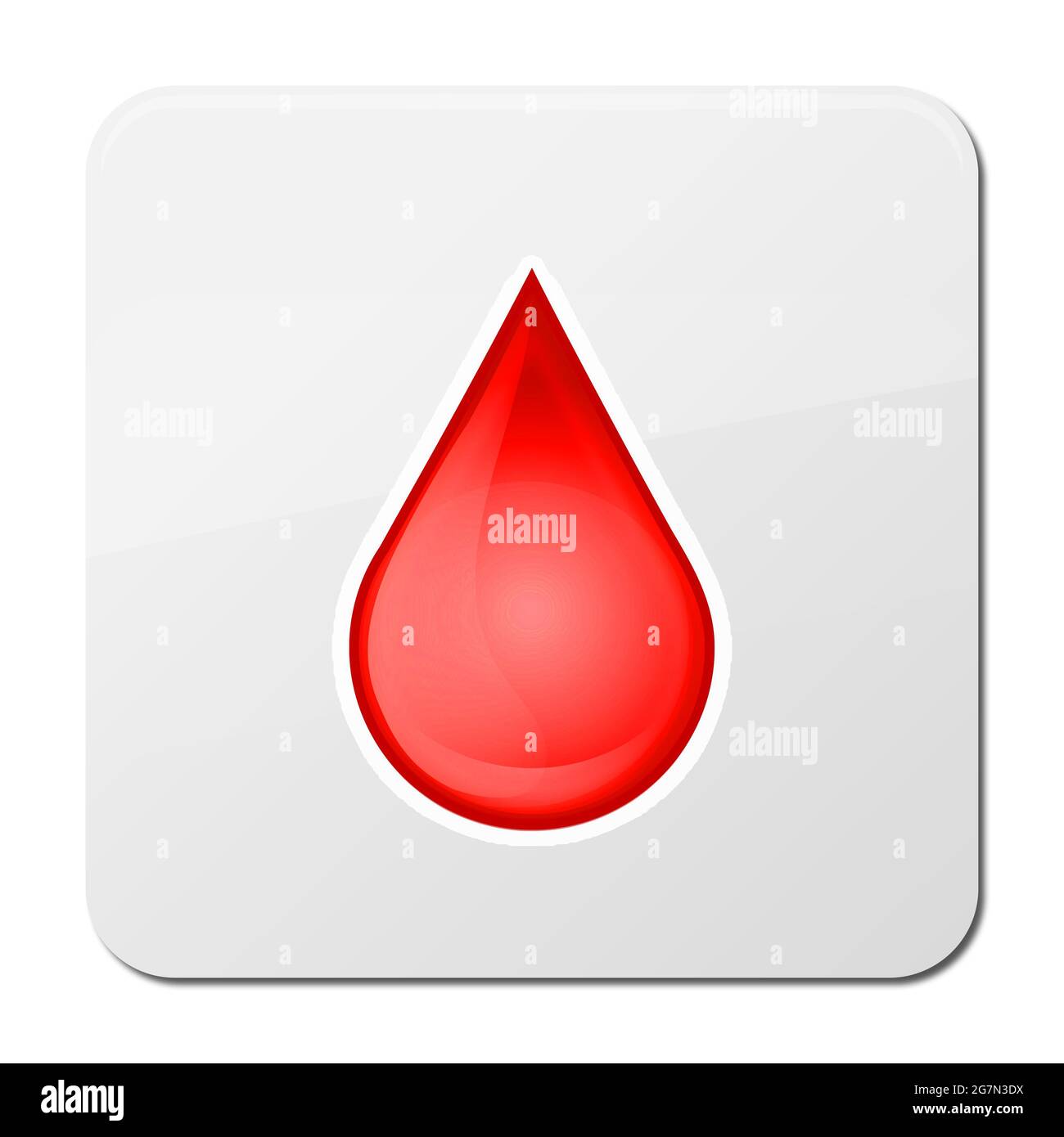 Blood drop isolated on white background. illustration Stock Photo - Alamy