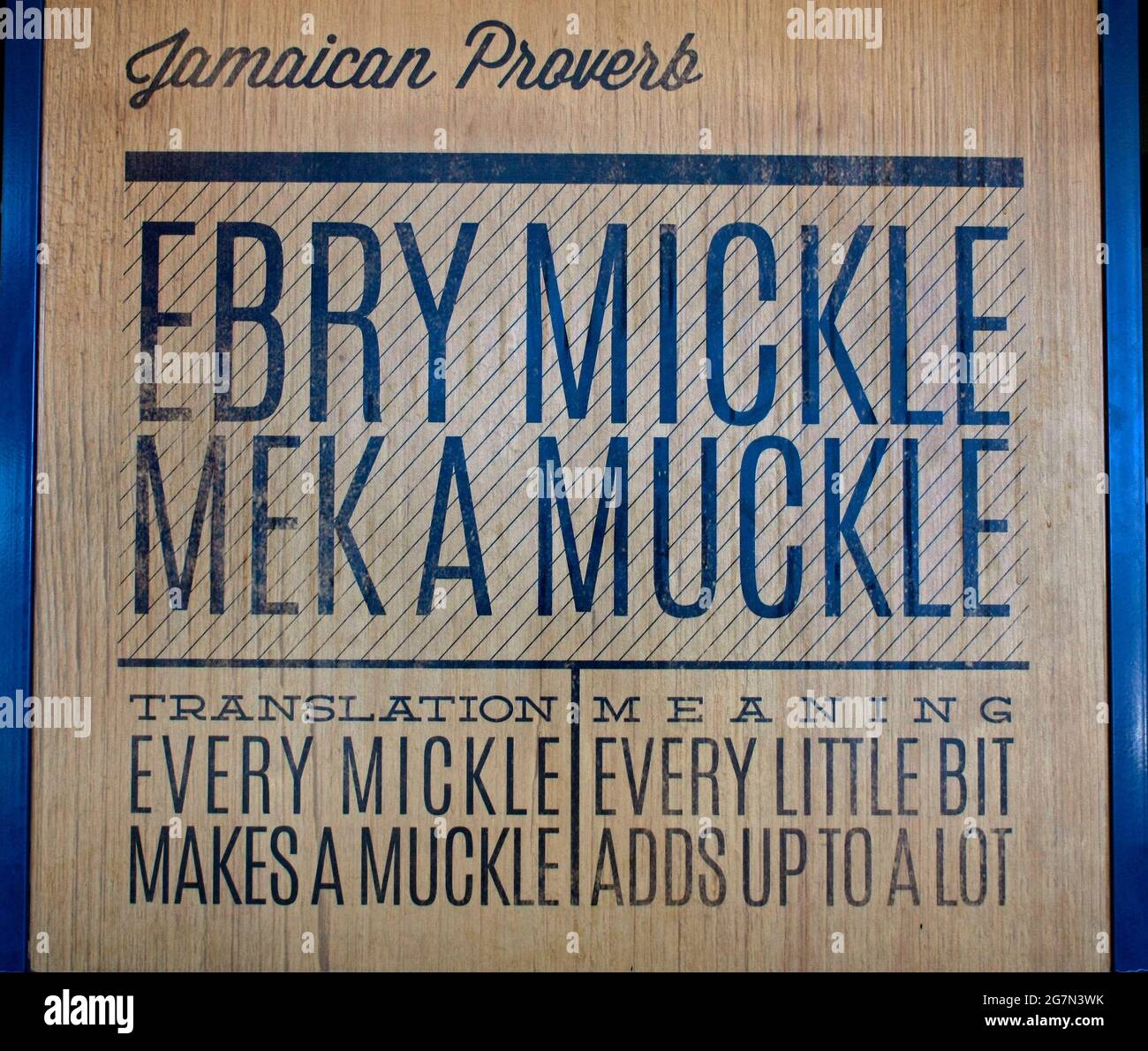 Jamaican Proverb Ebry Mickle Mek A Muckle Stock Photo