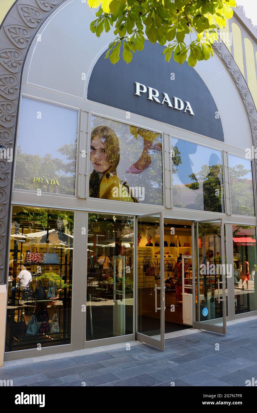 Prada Shop front at Las Rozas outlet shopping Madrid Spain Stock Photo -  Alamy