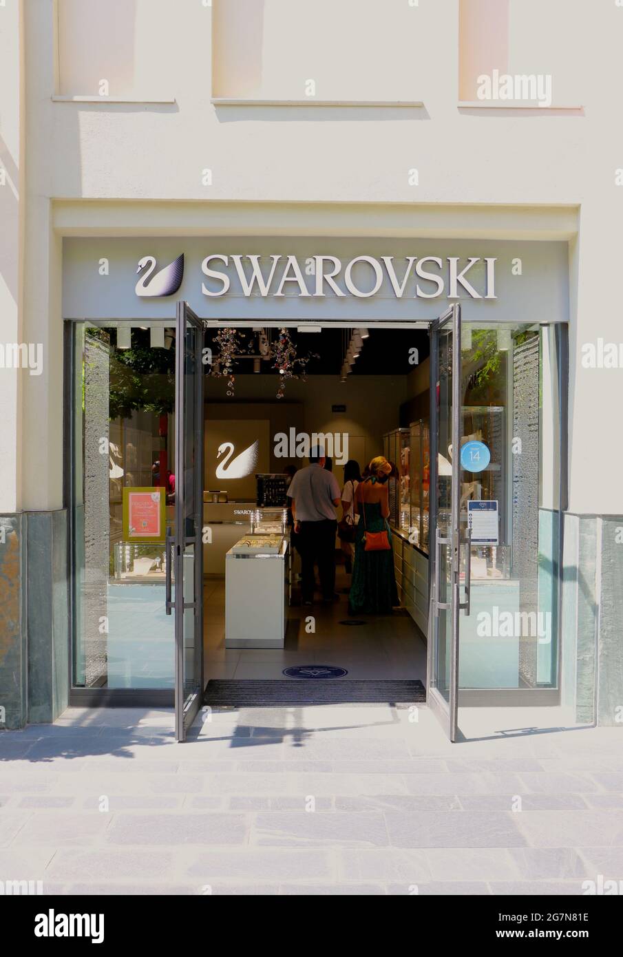 Swarovski shop entrance Las Rozas Shopping Mall Madrid Spain Stock Photo -  Alamy