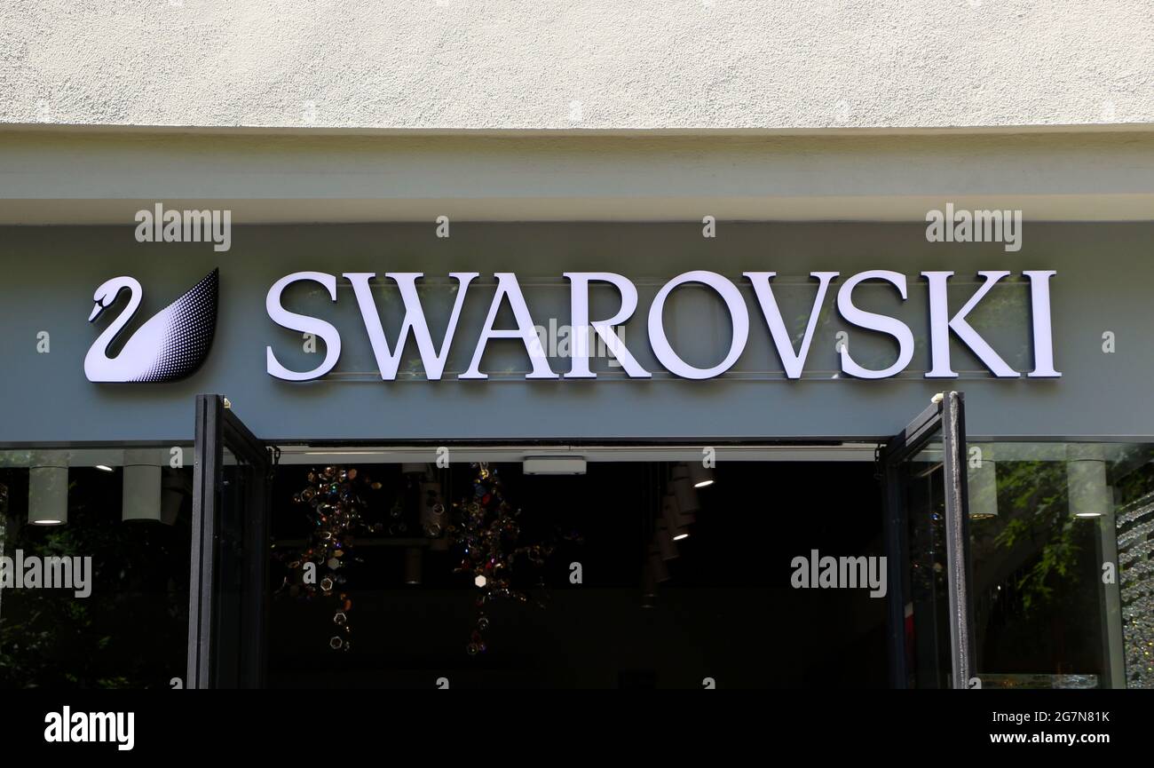 Swarovski shop sign Las Rozas Shopping Mall Madrid Spain Stock Photo - Alamy