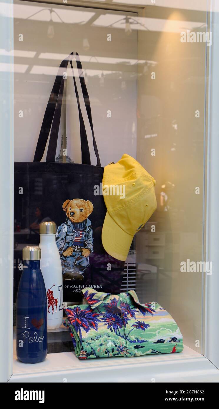 Polo Ralph Lauren window display of clothing and accessories in Las Rozas  shopping mall Madrid Spain Stock Photo - Alamy