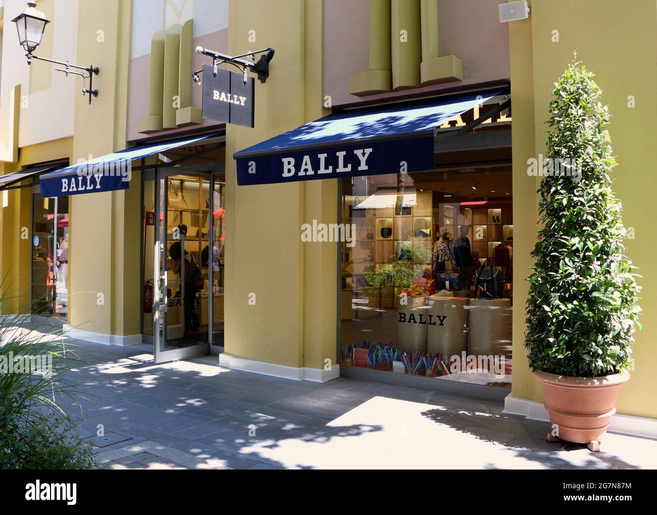 Bally shoe retailer shop sign and shop entrance Las Rozas shopping mall  Madrid Spain Stock Photo - Alamy