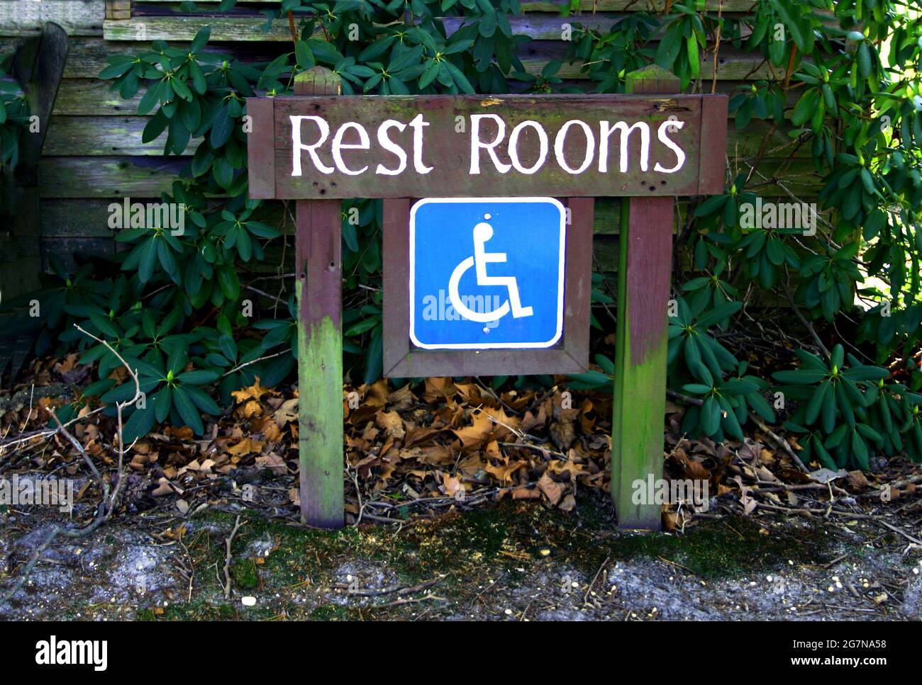 Disabled Rest Room Sign Stock Photo