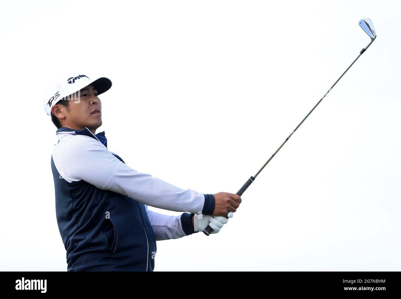 USA's Kurt Kitayama tees off during day one of The Open at The Royal St