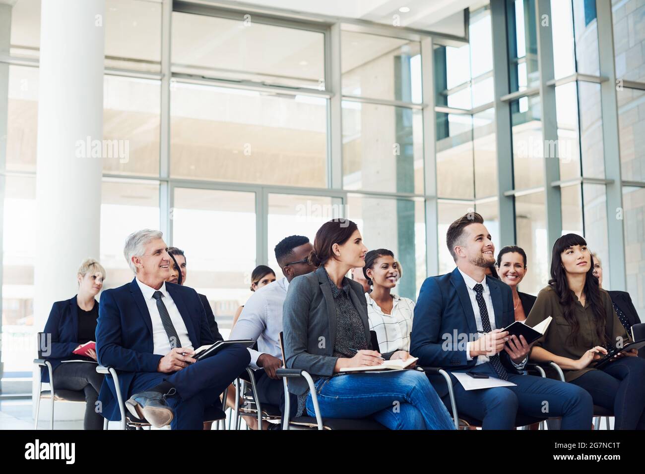 Conferences bring like minded people together Stock Photo