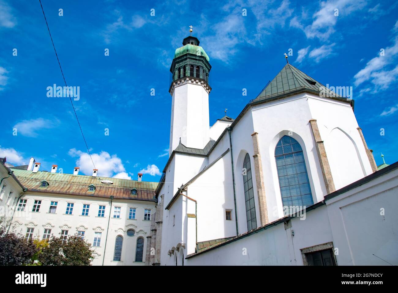 Innsbruck Hofkirche or Gothic Court Church which is located in the Altstadt Old Town. Taken in Innsbruck, Austria on October 15 2016 Stock Photo