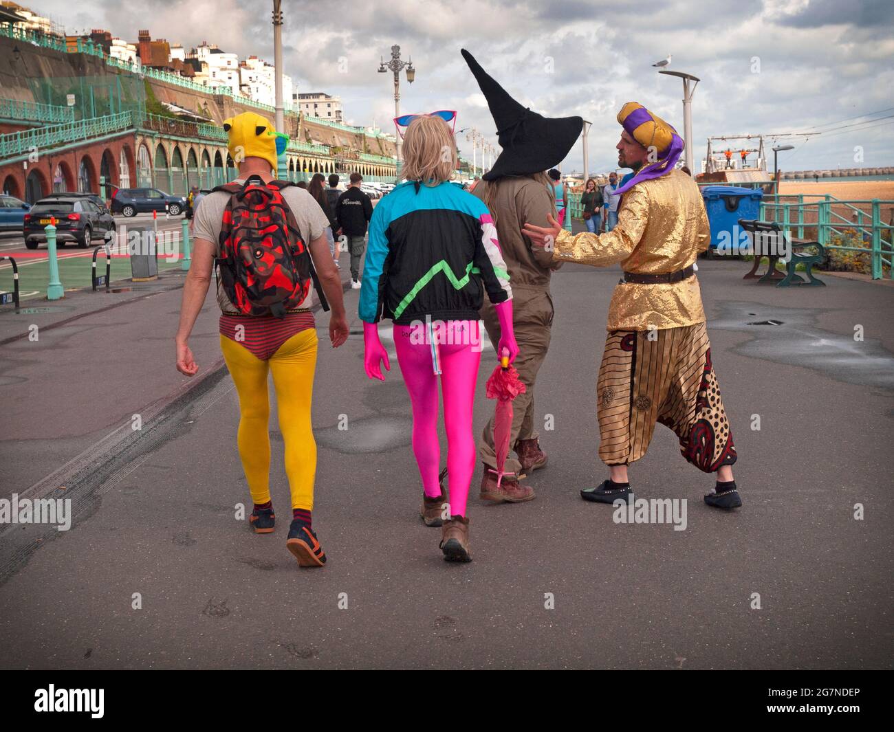 A group of mates on a stag do in Brighton Stock Photo Alamy