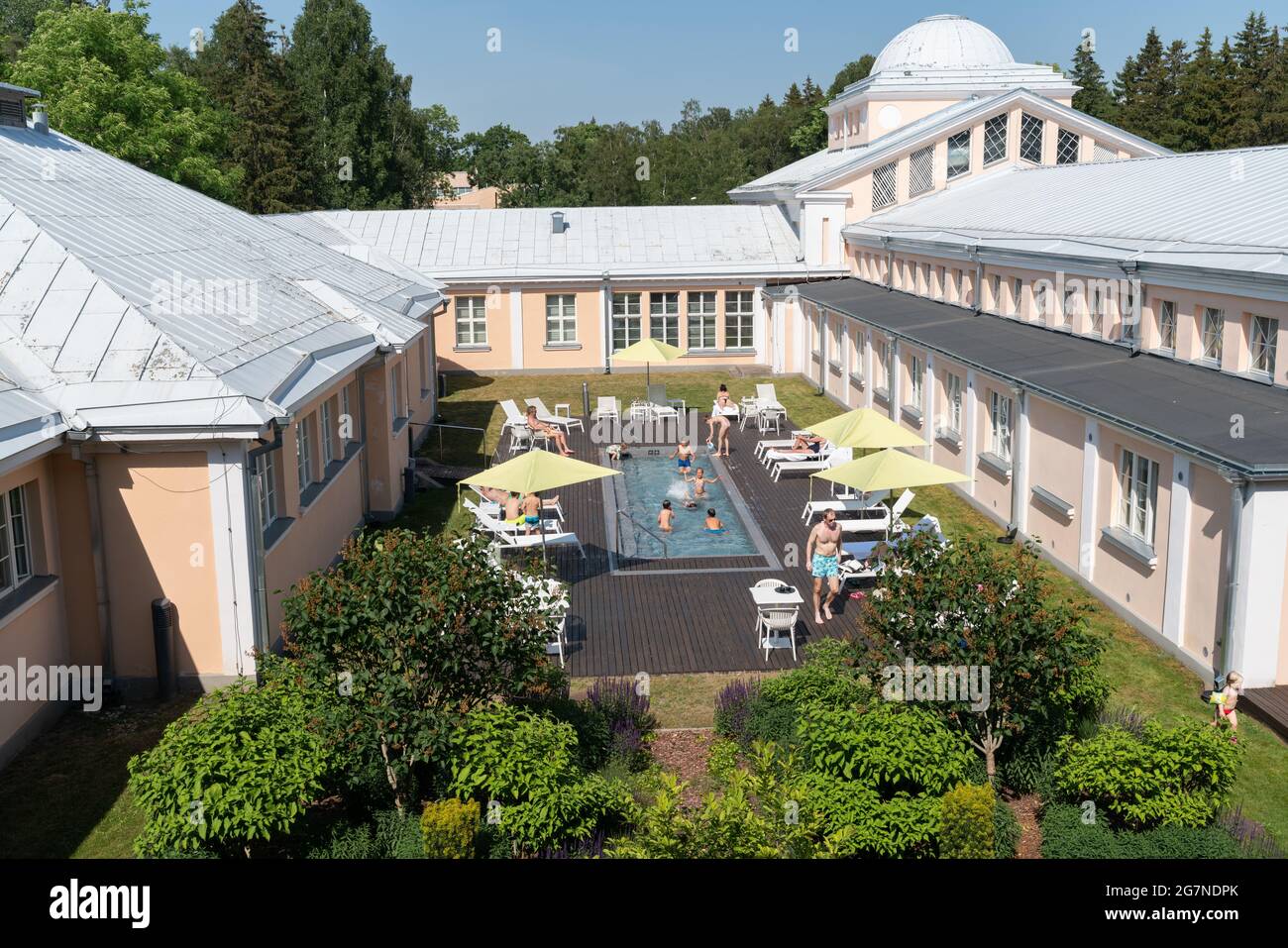 Parnu Estonia 06.21.2021 Hedon SPA hotel near Parnu beach. SPA