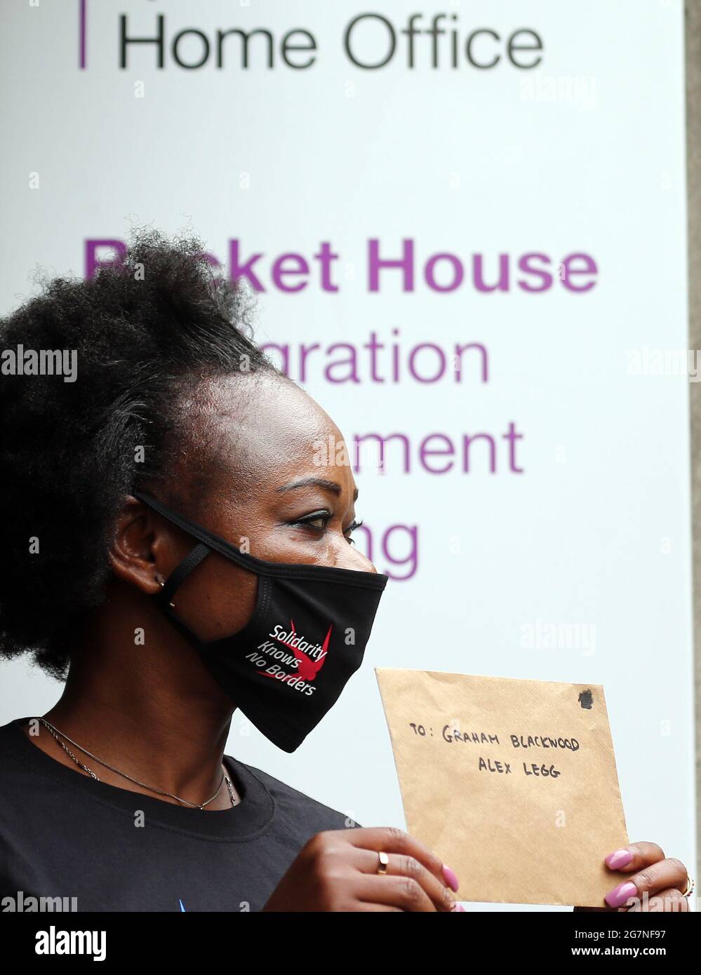 London, England, UK. 15th July, 2021. Protesters stage a demonstration
