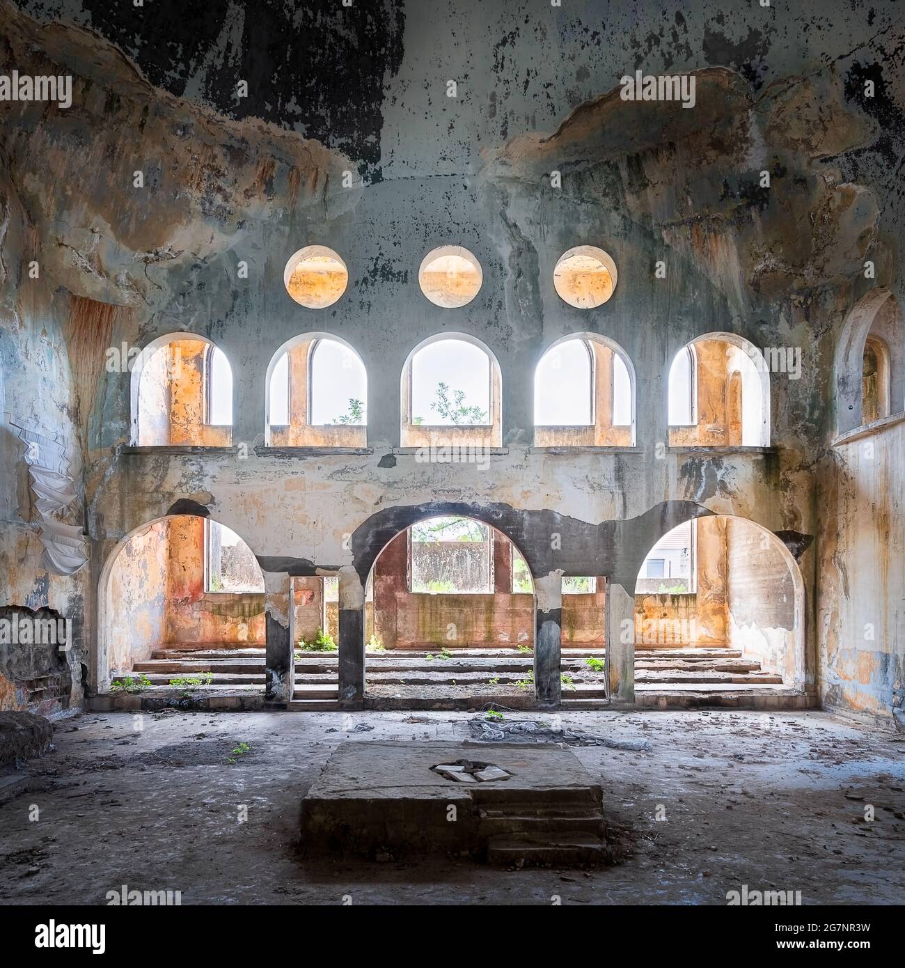 Abandoned Bhamdoun Synagogue in Lebanon Stock Photo