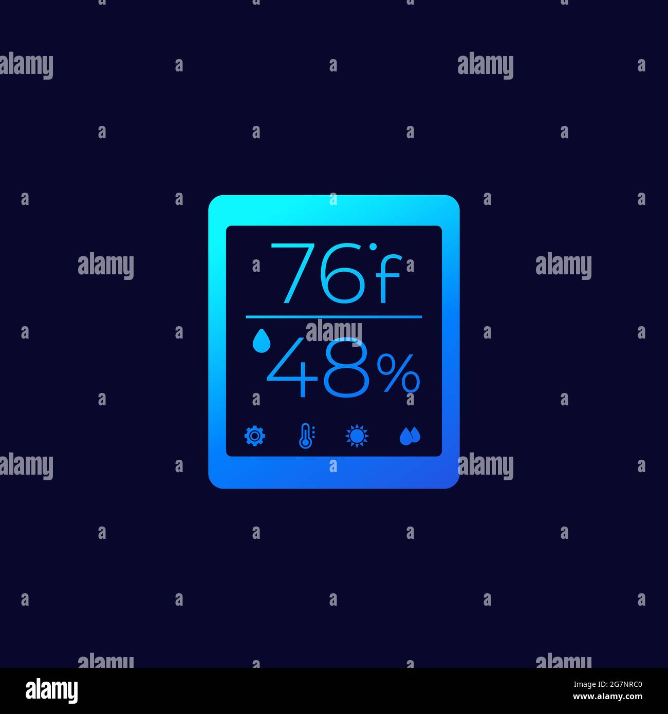 Temperature and humidity monitor vector icon Stock Vector Image & Art ...