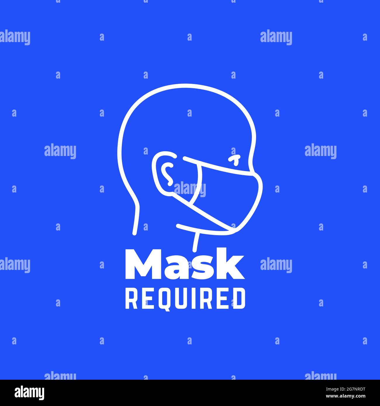mask required sign, line icon, vector art Stock Vector Image & Art - Alamy