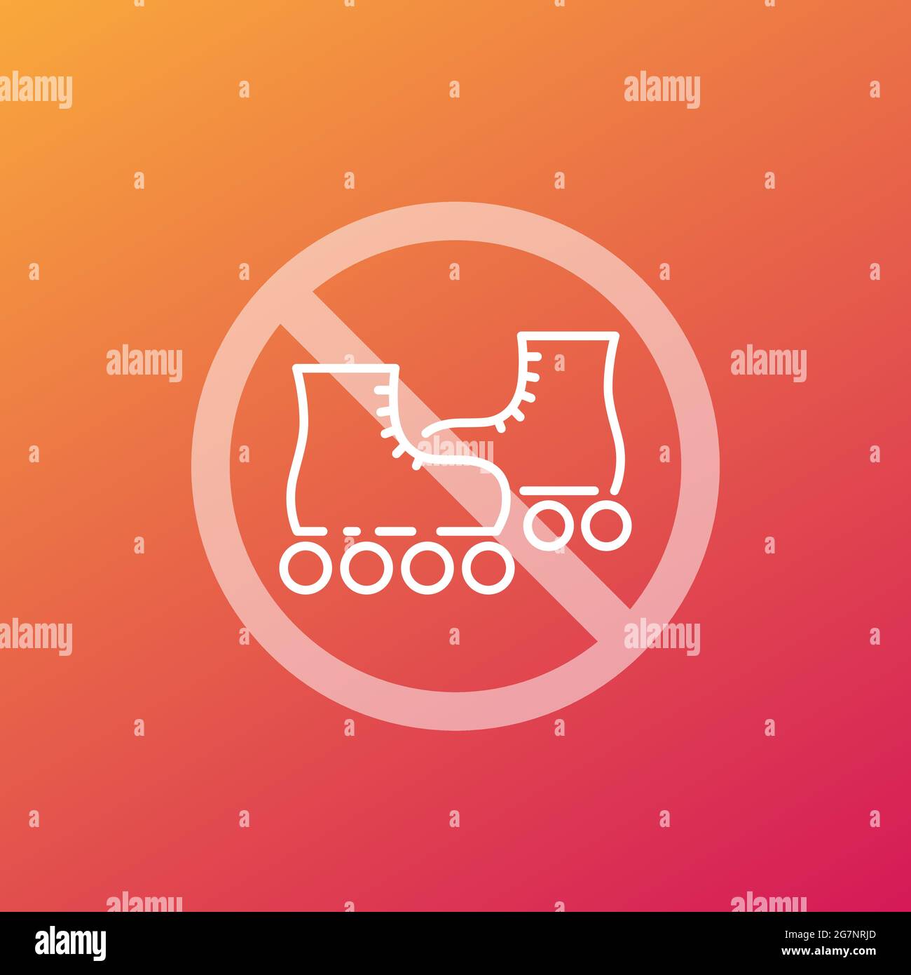 no roller skates vector sign Stock Vector Image & Art Alamy