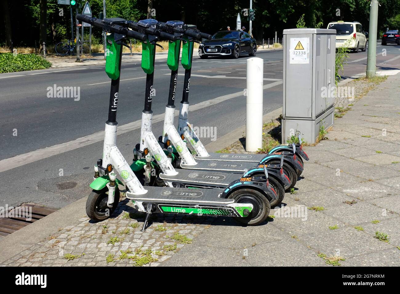 E-scooter of Lime in Berlin Stock Photo - Alamy