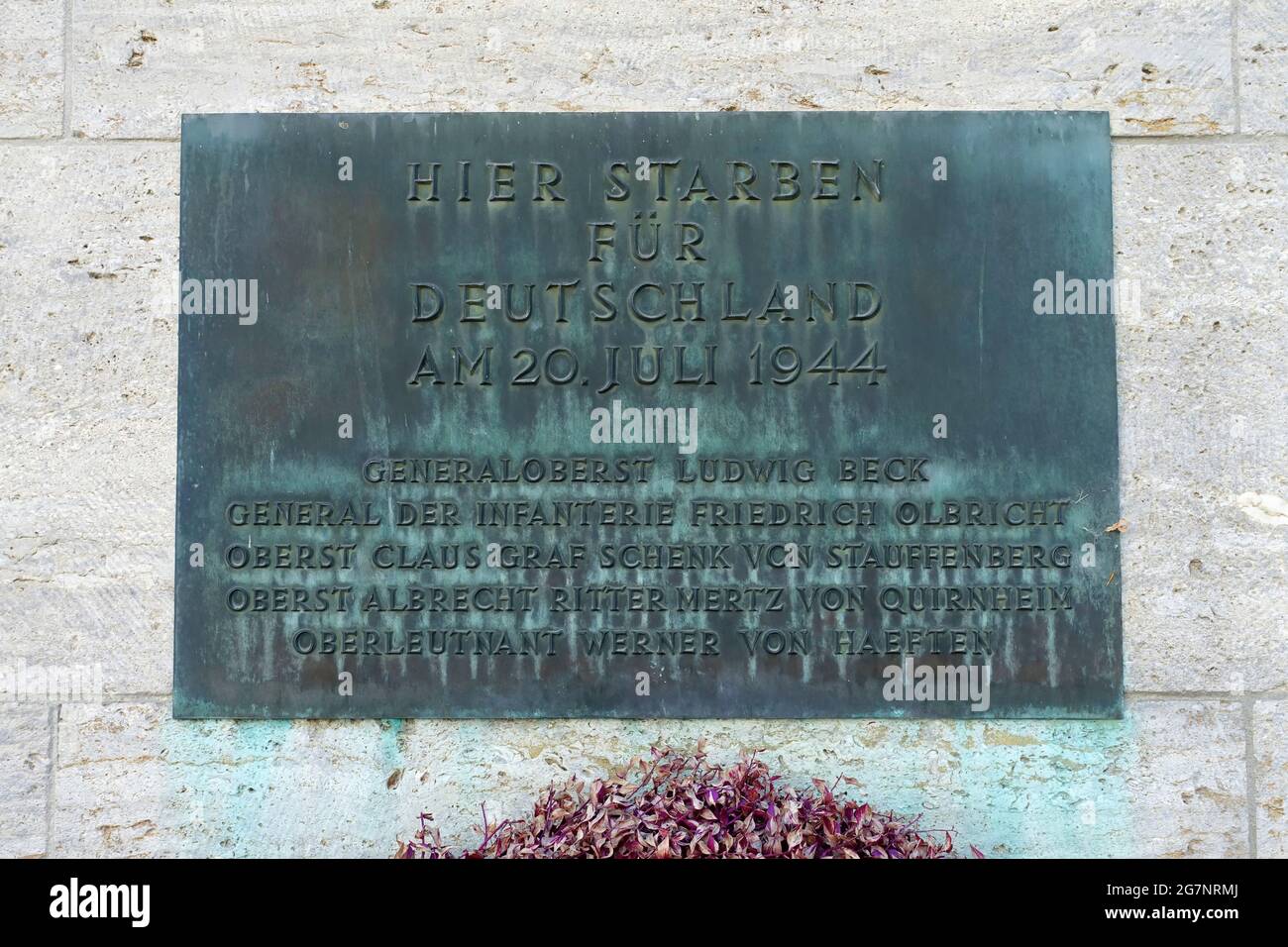 Memorial to the German Resistance, Bendlerblock, Berlin, Germany Stock Photo