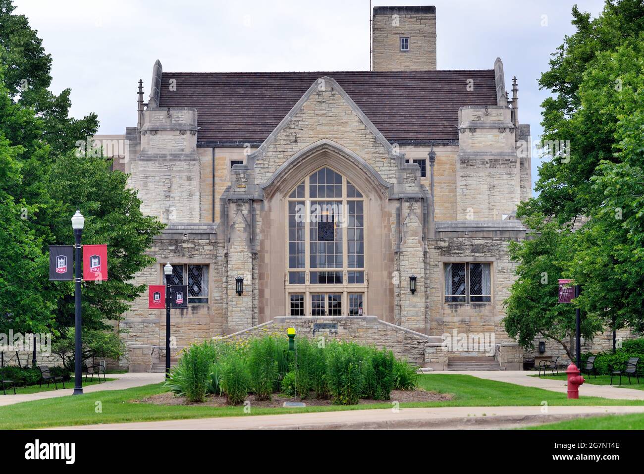 DeKalb, Illinois, USA. Swen Parson Hall on the campus of Northern Illinois University. Stock Photo