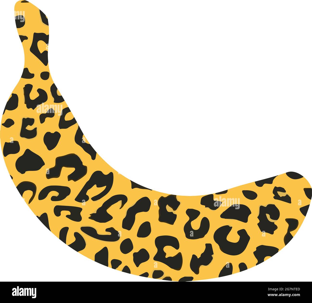 Stylish Banana and Leopard Skin Seamless , animal seamless pattern For T-shirt Design Stock Photo