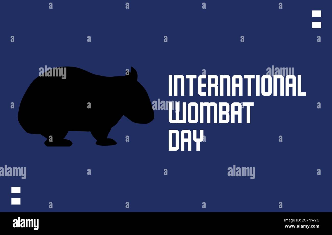 International Wombat Day vector template Stock Vector