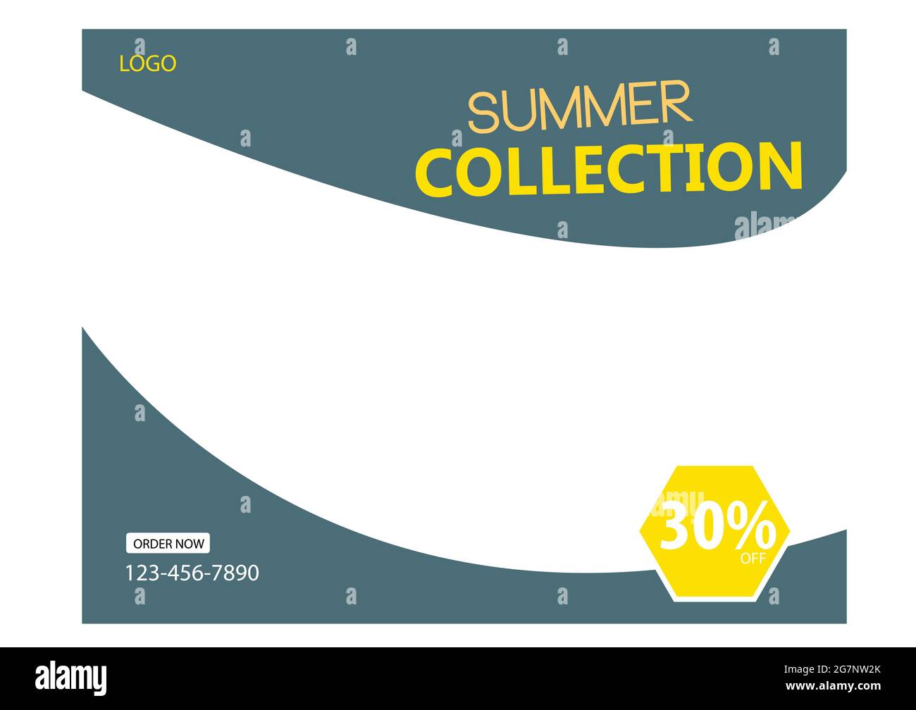 summer collection sale flyer vector template Stock Vector Image & Art