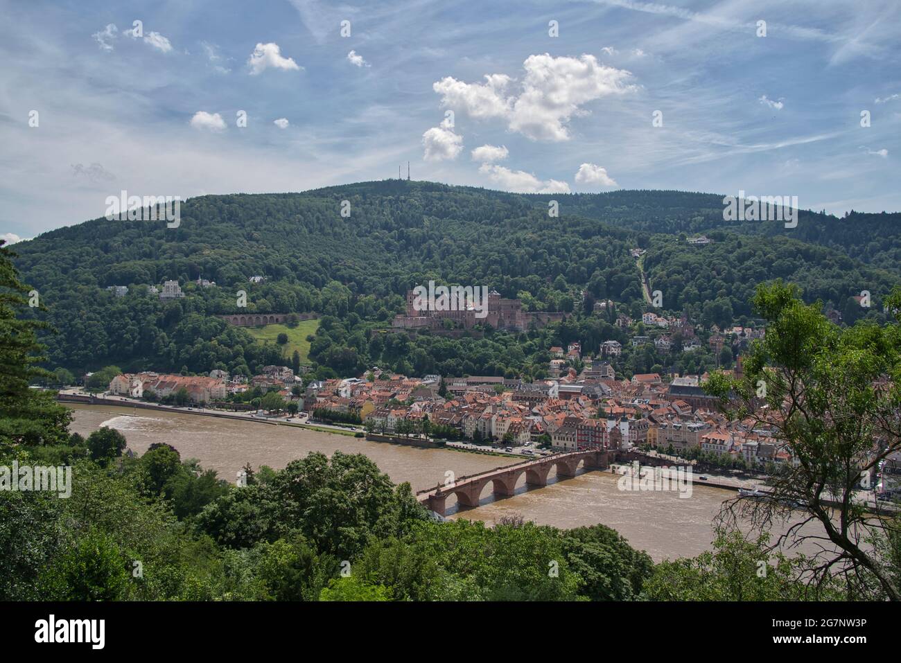 Heidelberg, Germany - a university town and popular tourist destination, Heidelberg Castle, very famous Stock Photo