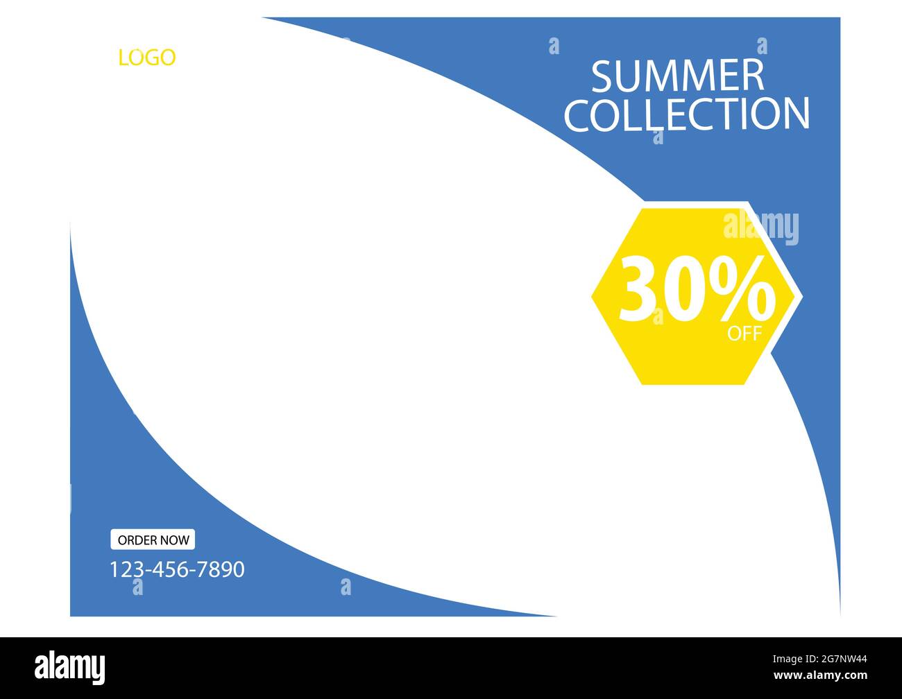 summer collection sale flyer vector template Stock Vector Image & Art