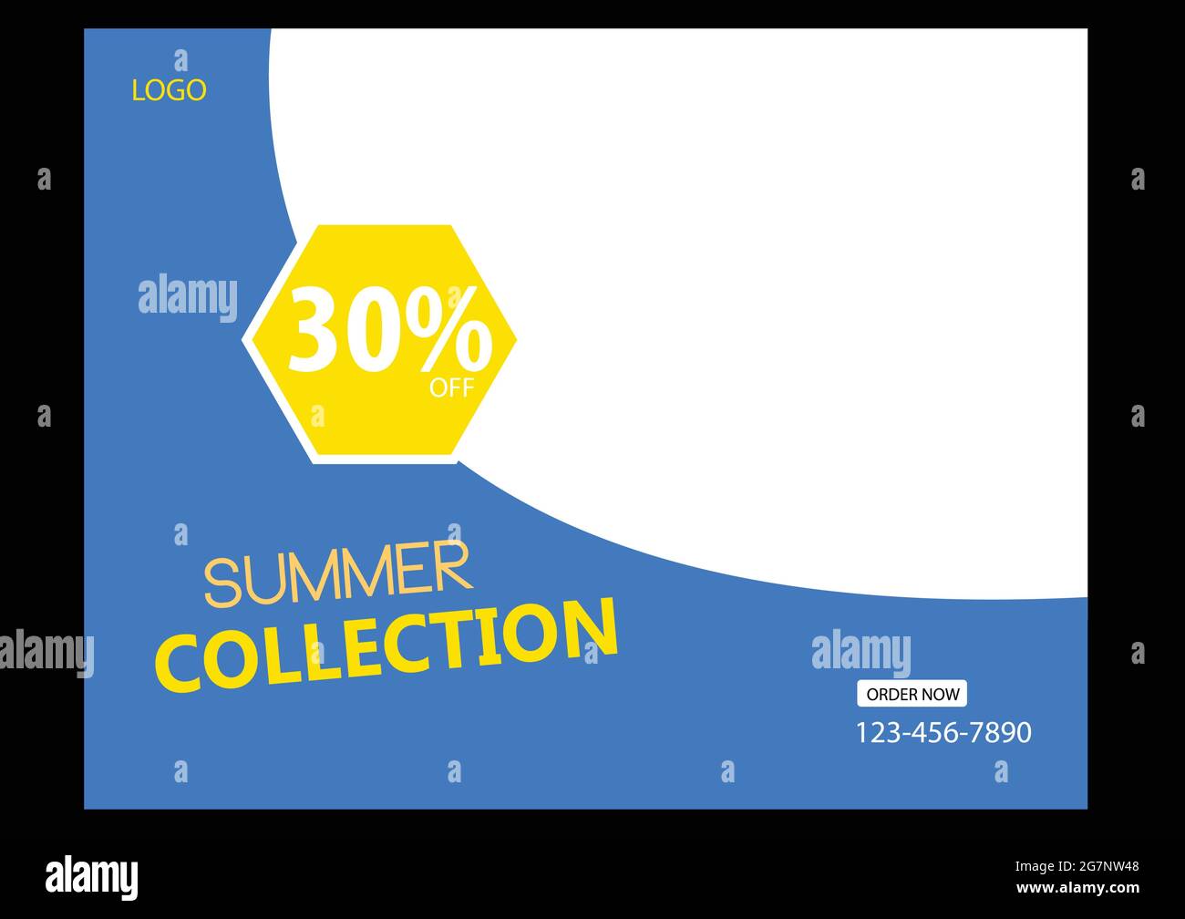 summer collection sale flyer vector template Stock Vector Image & Art ...