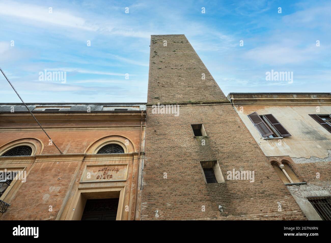 Mantua, Italy. July 13, 2021.   external view of the State Archives and Archival-Paleography and Diplomatic School in the city center Stock Photo