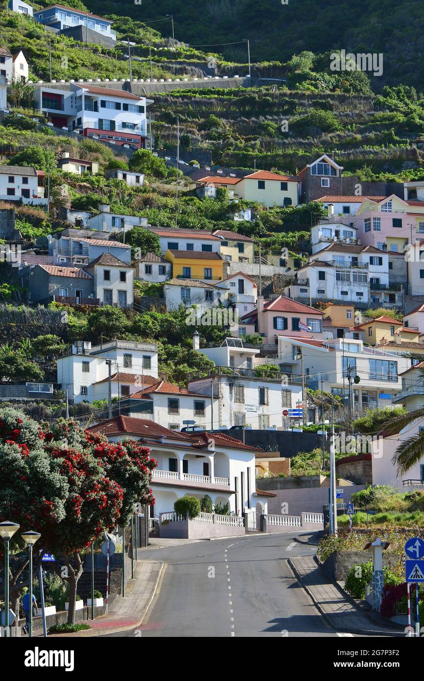 View of Porto Moniz, Madeira, Portugal, Europe Stock Photo