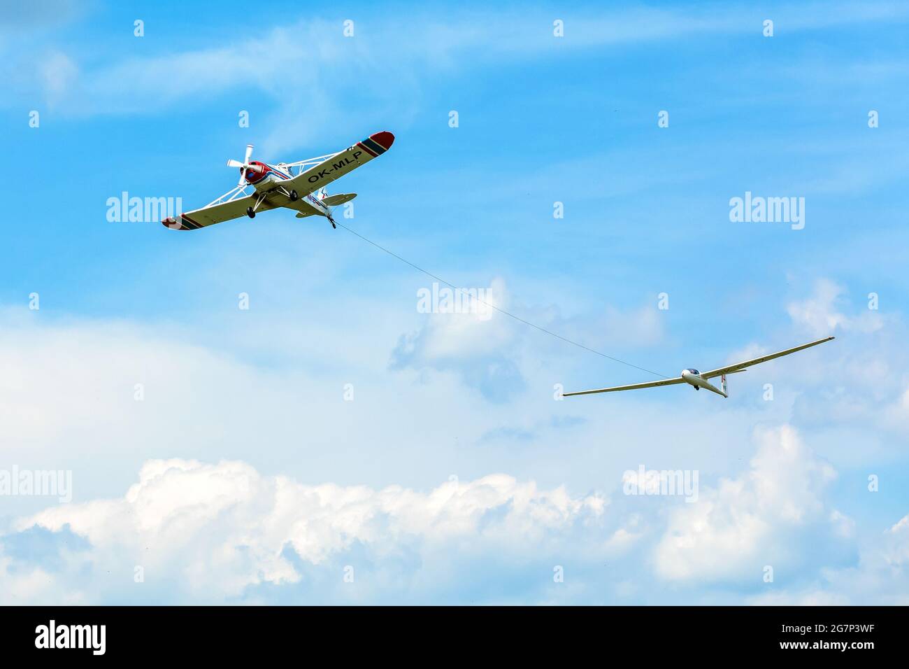 BRNO, CZECH REPUBLIC JULY 4, 2021 Small sports airport Medlanky