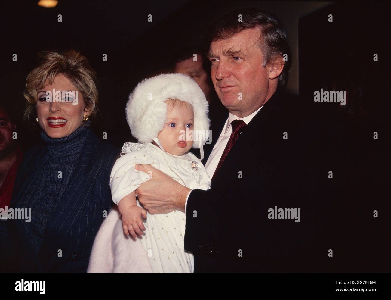 Marla Maples Trump and Donald Trump with daughter Tiffany Trump in New York in March 1994.  Photo Credit: Henry McGee/MediaPunch Stock Photo