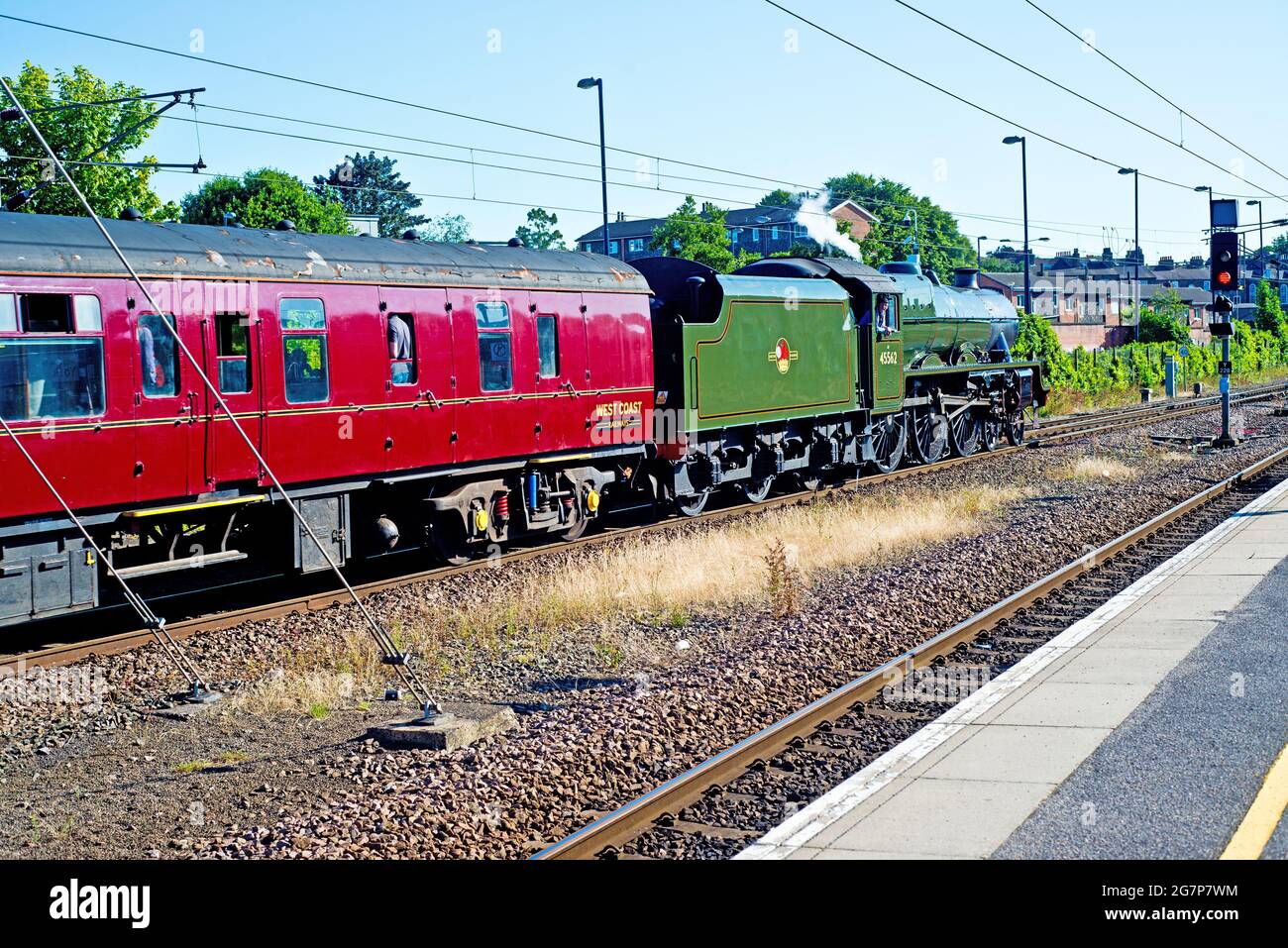 Jubilee Class Sierra Leone waiting to Leave York Railway Station, York, England, 15th july 2021 Stock Photo