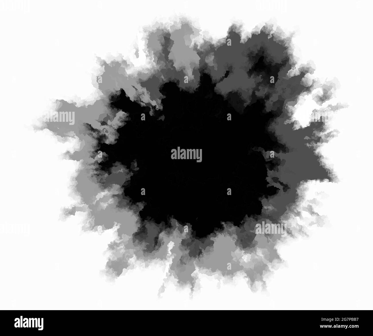 Round Ink Drop Ink drop. Round, ragged inkblot. Vector illustration Stock Vector Image ...